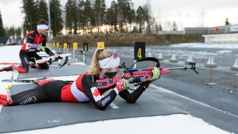 Kanadan ah-joukkue valmisteluleirillä Imatran Ukonniemessä marraskuussa 2020